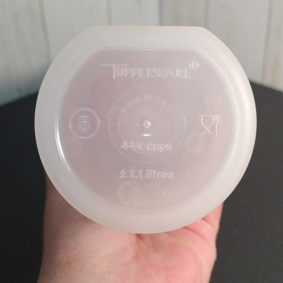 Tupperware Modular Mates 4 3/4 C red seal #1161 #1607 spaghetti holder (C2) - Picture 3 of 5